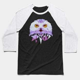 Owl Polygon Face Baseball T-Shirt